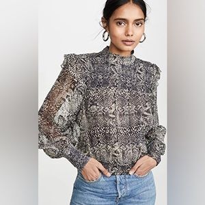 Free People Snakeskin Top